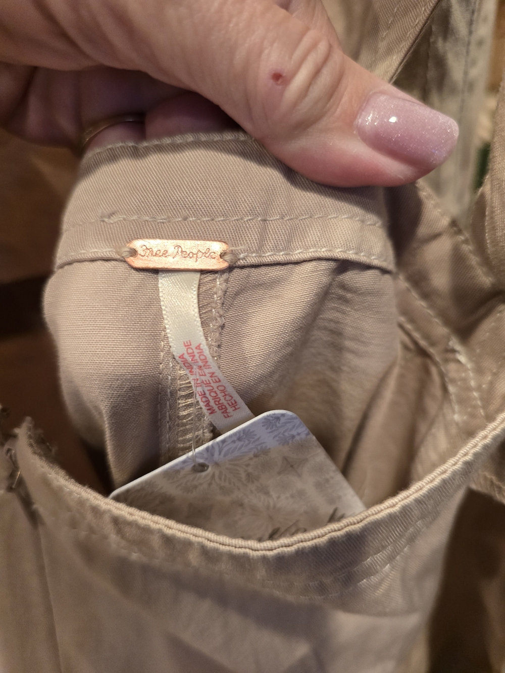 Vista Apron Jumpsuit In Tan By Free People - Picture 9 of 11